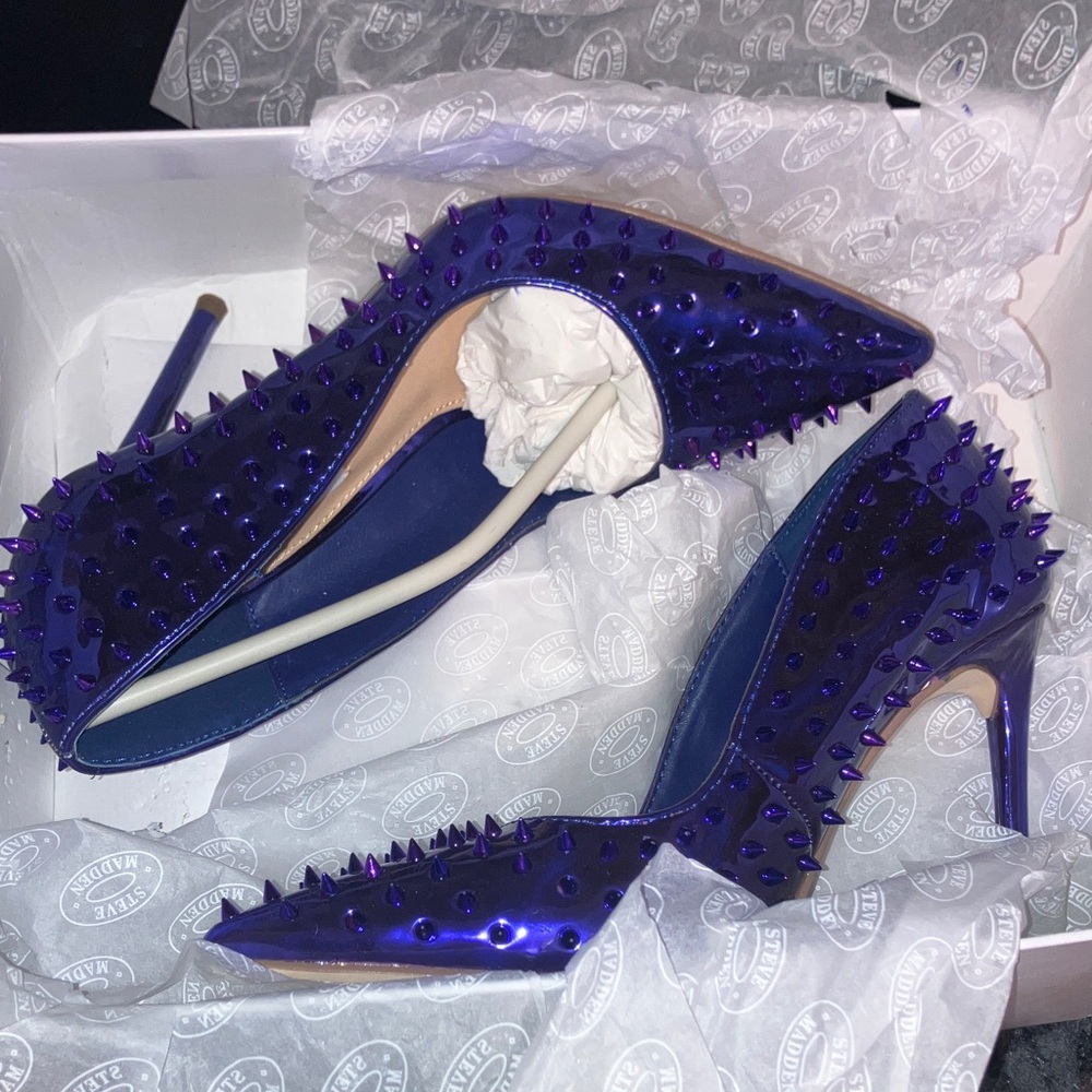 Steve Madden Vibrant Purple Spiked Heels